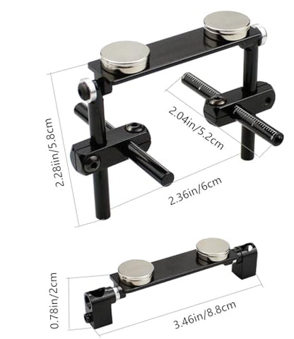 Magnetic Body Post Kit for 1/10 RC Cars - Stealth Invisible Body Mount Column Set Compatible with HSP 94123, Sakura D3, Tamiya TT-01/TT-02, XIS, Himoto, HPI - Aluminum Alloy (Black)