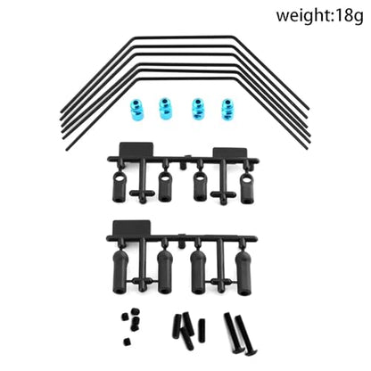 RC Upgrade Accessories for Tamiya for XV01 XV01T PRO FF04 for EVO 1/10 Front Rear Anti-roll Bar Sway Bar Kit Stabilizer Set 3 Hardnesses 54514 RC Car Upgrade Parts
