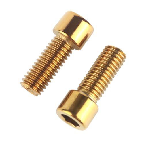 6Pcs Bike Screws M6x10 12 16 18 20 25 30 35mm Stainless Steel Socket Head Cap Allen Hex Bolt (Gold, M6 x16mm) - color: Gold, size: M6 x16mm