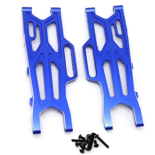Aluminum Rear Lower Suspension Arms Set Compatible for Arrma 1/10 Kraton/Outcast 4x4 4S V2 BLX RC Truck Upgrade Parts L/R Suspension Arms Swing Arm Replacement ARA330711 - color: blue, size: Rear Lower