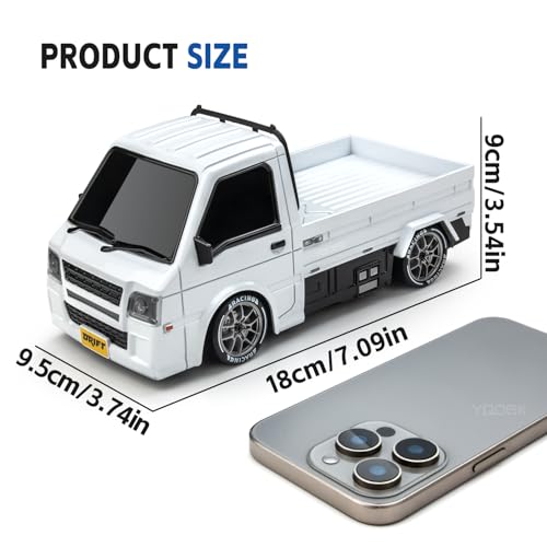 1/24 4WD RC Drift Car, 2.4GHz 20KM/H High Speed Remote Control Racing Car with Drifting Tires, Gift for Kids Adults