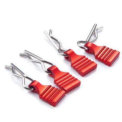 1 Set Body Clips Pins with Pull Tabs for 1/24 Axial Scx24 AXI90081 Deadbolt C10 AXI00002 B-17 AXI00005 AXI00005 Upgrade (Red) - color: Red