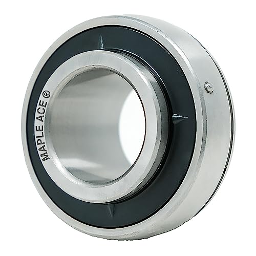 MAPLE ACE UC206-20 Go-Kart Racing Axle Bearing 1-1/4" Bore, Spherical OD with Set Screws and Lubrication Hole (Qty 2)