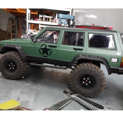 1/10 RC Crawler Hard Body Shell Kit - 313mm Wheelbase Cherokee Body for Axial SCX10, SCX10 II 90046, 90047 & TRX4 Kits (White) - color: White