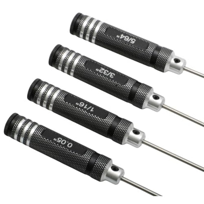 0.05" 1/16" 3/32" 5/64" SAE Hex Srewdriver with Anti-slip Handle Repair Tools Hexagonal Wrench Screw Driver for DIY Model Modified - color: 5 to 64inch
