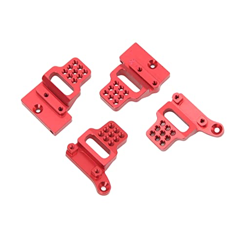RC Car Shock Mount Aluminum Alloy RC Shock Towers Mount for 1/18 RC Crawler Car Upgrades Parts (Red) - color: Red