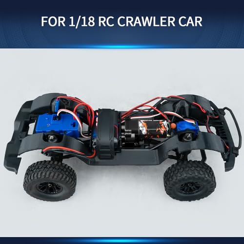 Aluminum Transmission Housing Gearbox Case for TRX4M 1/18th RC Crawler Car Upgrade Parts Accessories (Black) - color: Black