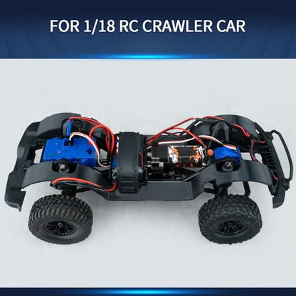 Aluminum Transmission Housing Gearbox Case for TRX4M 1/18th RC Crawler Car Upgrade Parts Accessories (Black) - color: Black