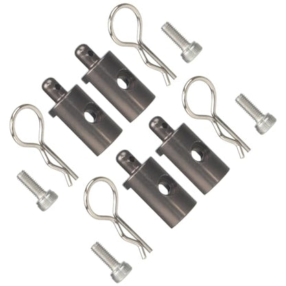 4Pcs Aluminum Body Mounts Body Shell Posts for 1/12 Scale Tamiya CW-01 Chassis Lunch Box Midnight Pumpkin Upgrades Parts (Titanium) - color: Titanium