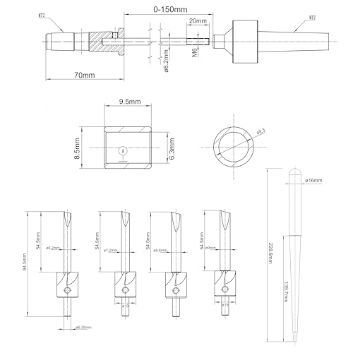 PM-002/MT2 Pen Mandrel Saver +TRIM-001 7pc Universal Barrel Trimming System+ INT-001 Universal Pen Tube Insertion Tool - color: Whole Pen Mandrel Kit