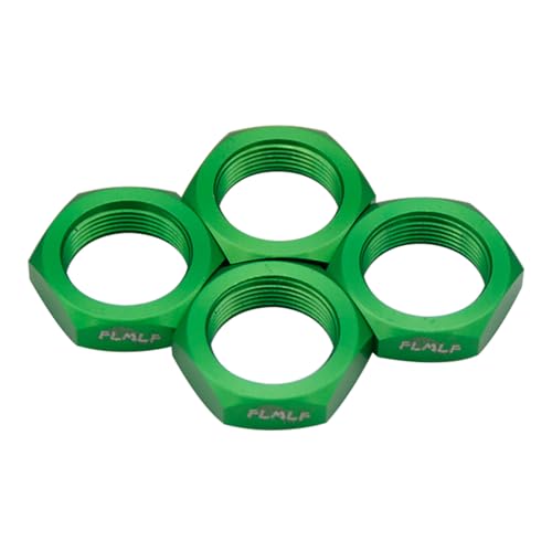 FLMLF 24mm RC Car Wheel Nuts 4-Piece Set (Green) | for 1/5 HPI ROFUN BAHA ROVAN KM Baja 5B 5T 5SC Truck Parts - color: Green