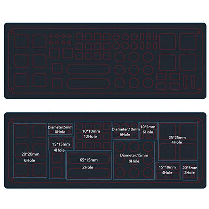 Screwdriver Storage Rack, Organizers for Hex Cross, RC Tools Rack 63 Holes | Organizers for Hex Cross, tool storage rack, rc tool bag storage rack, 63-hole, Easy to Install