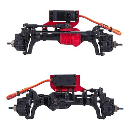AMK TRX4 Servo Mount, Aluminum TRX4 SOA Mount 4-Link Suspension for 1/10 RC Crawler TRX4 Sevro On Axle Mount Upgrades (Black)