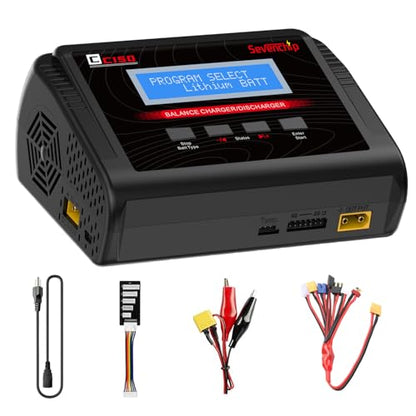 LiPo Battery Charger, 150W 10A AC/DC RC Balance Charger for 1-6S LiPo/LiHV/Li-ion/Life, NiMH NiCd (1-15S) Pb, Fast Charging for RC Car, Drone, Airplane, Helicopter