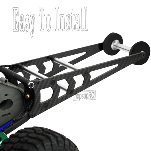 RC Carbon Adjustable Wheelie Bar Kit Tail Wheel Head up Wheel Upgrades Part for 1/10 Slash,Rustler,Bandit,Stampede VXL 2WD,Carbon Adjustable Wheelie Bar w/Mount Hops Up, Black - color: Black（upgrades Part）