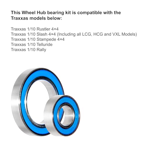 Wheel Hub Bearings for Traxxas 4x4 1/10 Slash, Stampede, Rustler