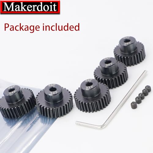 48p Pitch Pinion Gear Set 3.175mm 29T 30T 31T 32T 33T Hardened Steel fit 1/8 inch Shaft RC Car