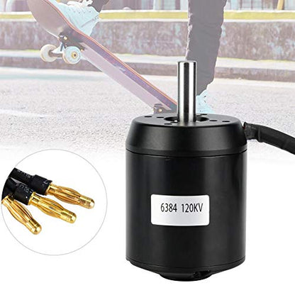 Scooter Motor,6384 120KV BLDC Outrunner Brushless Sensored Motor for Electric Balancing Scooter Skateboard