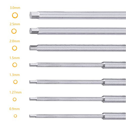 RC Hex Screwdriver Set 7pcs & Aluminum RC Car Camber Gauge 17mm Hex Wheel Wrench for RC Car Truck Buggy On Road Drift