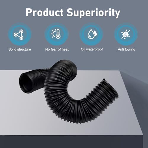 Car Duct Hoses, Retractable 3" Flexible Hose, Cold Air Intake Tube, Universal Car Modified Intake Accessories (Black) - size: 1 PC #76MM