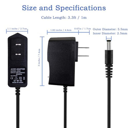 4.2V 1A Lithium Battery Charger for RC Airplanes, Cars, 5.5x2.5mm, 3ft | 100-240V AC to DC power supply with center positive plug for remote control airplanes, electric toy cars and model aircraft