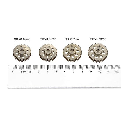 HARFINGTON 48P Hardened Pinion Motor Gear Set 4pcs 36T 37T 38T 39T Fit 1/8 inch RC Motor Shaft 48 Pitch 7075 Aluminum Gears for RC Car, with Hex Key - style: 36T 37T 38T 39T