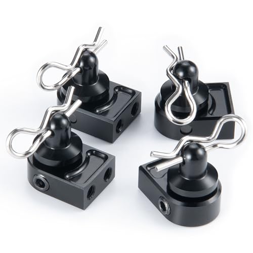 4pcs/Set Aluminun Alloy Body Post Mount Shell with Clips for SCX10 PRO-AXI03028 1/10 RC Car Upgrade