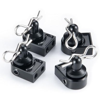 4pcs/Set Aluminun Alloy Body Post Mount Shell with Clips for SCX10 PRO-AXI03028 1/10 RC Car Upgrade