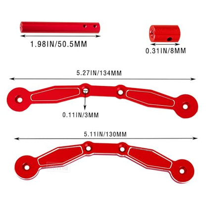 Aluminum Front & Rear Body Mounts Upgrades Part for 1/10 Senton 3S Blx/Senton Mega 550,Alloy Front & Rear Body Mounts Hops Up,Red