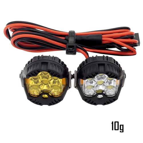 MEUS RACING RC Car LED Lights Kit - 1/10 Scale RC Crawler Accessories for Axial SCX10, Wraith, Traxxas TRX4 & TRX6, Redcat Gen8 Upgrades Parts (2pcs Hive Lights) - style: 2pcs Hive Lights