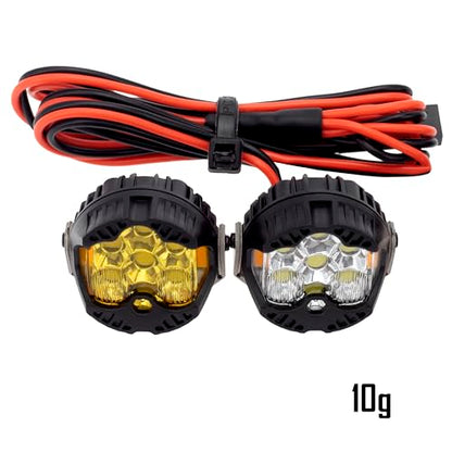 MEUS RACING RC Car LED Lights Kit - 1/10 Scale RC Crawler Accessories for Axial SCX10, Wraith, Traxxas TRX4 & TRX6, Redcat Gen8 Upgrades Parts (2pcs Hive Lights) - style: 2pcs Hive Lights