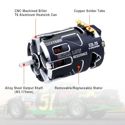 540 V5R Sensored Brushless Motor Competition Level Motor with Shaft 3.175 Use for 1:10 RC Car/Truck（13.5T） - style: SPEC 13.5T