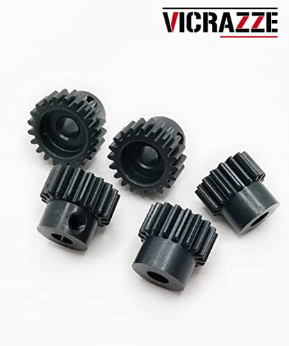 Raflot VICRAZZE 32p 5mm Pinion Gear Set 17T 18T 19T 20T 21T with 1/8 inch(3.175mm) Coupler and hex Key for 0.8 Metric Pitch RC Buggy Car Monster Truck