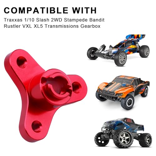 RC Slipper Clutch Eliminator for Traxxas 1/10 Slash 2WD Stampede Bandit Rustler VXL XL5 Transmissions Gearbox Case Upgrades (Red) - color: Red
