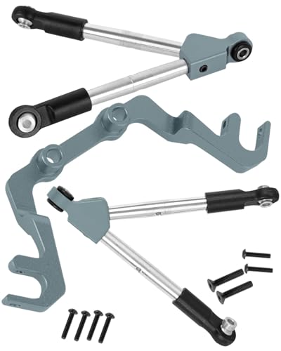 RC 7075 Aluminum Front Tie Rods w/Stabilizer Upgrades Part for 1/10 Slash 4x4 lcg,7075 Aluminum Alloy Front Tie Rods Hop Ups,Titanium - color: Titanium - (Upgrades)