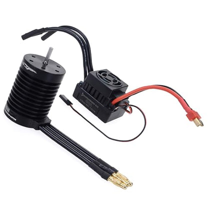 Aluminum Waterproof Brushless Motor F540 4370KV w/60A ESC Combo Set Upgrade Parts for 1/10 1/12 RC Car