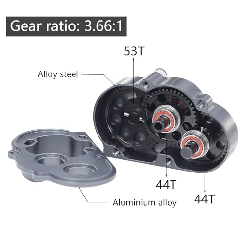 Aluminium Overdrive Gearbox DLX LCG Trans OD-3 Transmission for 1/10 LCG Chassis SCX10 III Pro Capra RC Crawler Upgrade Parts