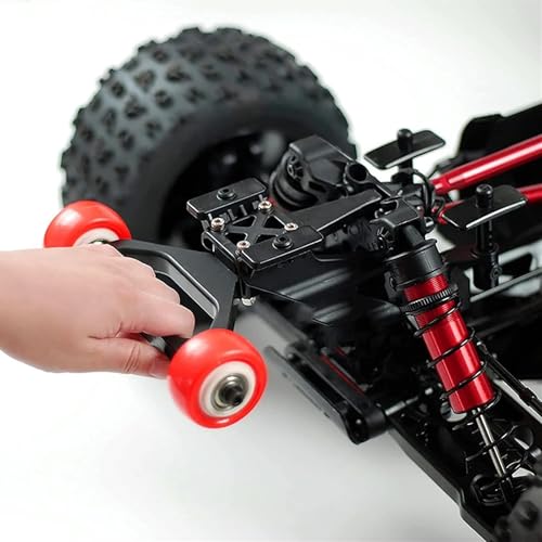 RC Car Parts for Arrma 1/5 for Kraton 8s for Outcast 8S for Monster Truck Double Wheel Wheelie Bar RC Car Update Parts Replacement Accessories(Red) - size: Red