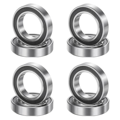 uxcell 8Pcs 6804 2RS 20mmx32mmx7mm Deep Groove Ball Bearings, Double Rubber Shielded Bearing Steel ABEC5 High Performance for Industrial Machinery Precision Transmission, Black - size: 6804 2RS 20mmx32mmx7mm