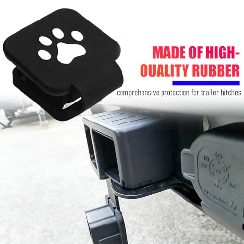 2" Trailer Hitch Cover, Silicone Dog Paw Square Hitch Cap Tube Plug Insert for 2 Inch Receivers, Trailer Exterior Tow Receiver Tube Plug Cap, Universal for Truck Sedan ATV - color: Dog Paw