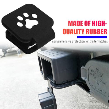 2" Trailer Hitch Cover, Silicone Dog Paw Square Hitch Cap Tube Plug Insert for 2 Inch Receivers, Trailer Exterior Tow Receiver Tube Plug Cap, Universal for Truck Sedan ATV - color: Dog Paw