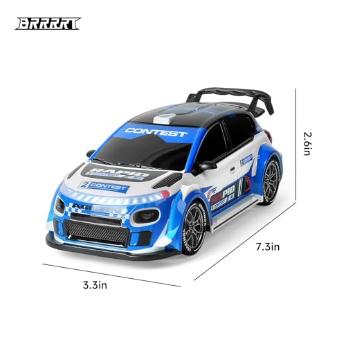 1:24 Remote Control Rally Car,4WD High Speed Remote Control Cars with LED Lights,Drift Car for Boys and Girls Age 6+ Blue - style: Blue Rally Car