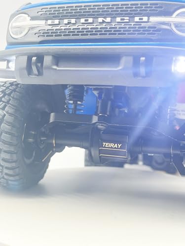 Trx4m Upgrades Brass Knuckle Steering Blocks and Caster Blocks C-Hubs, Steering Links,Front Rear Axle Diff Covers for Traxxas TRX4M 1/18 Crawler Car Upgrade Parts 7 PCS (Trx4m Upgrades Brass) - color: Trx4m Upgrades Brass