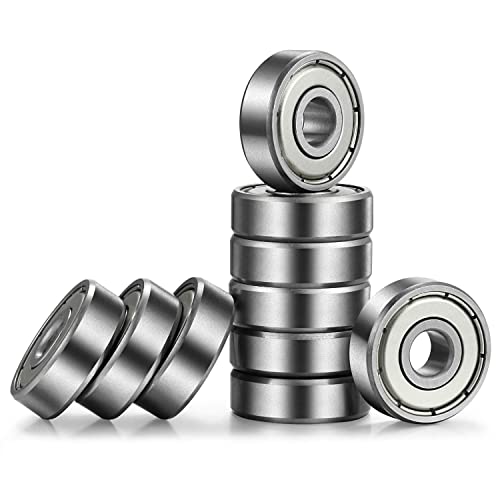 608ZZ Bearing 8x22x7mm, C3, Metal Shielded Steel 10-Pack