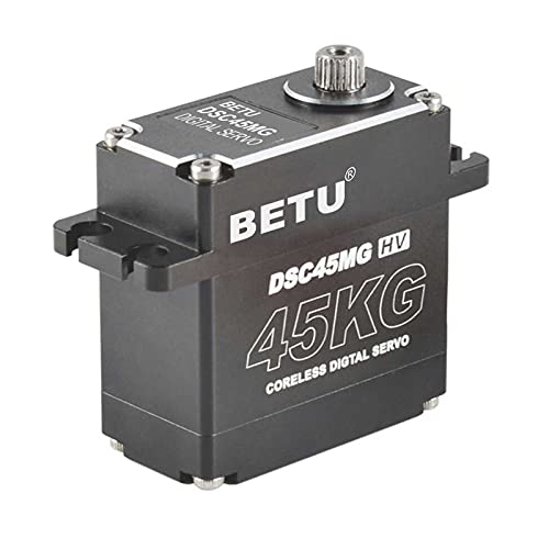 45Kg Coreless Servo Motor HV 8.4V, High Torque RC Digital Servo | Full Waterproof Servo, Stainless Steel Gear Servo with 25T Servo Horn(180°)