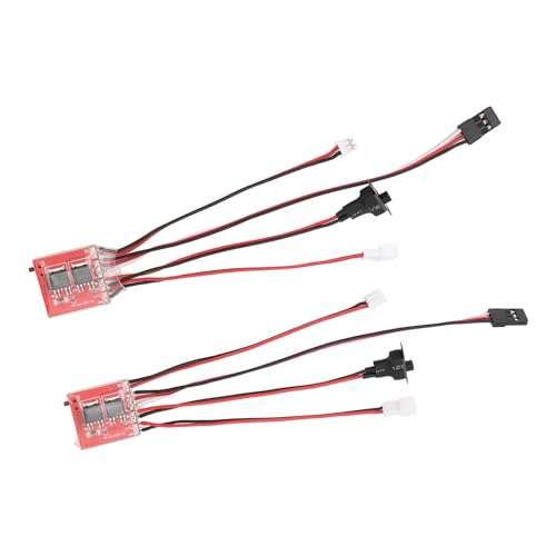 Brushed Electric Speed Controller, 30A RC Brushed ESC for DIY Mini RC Car or Boat w Brake, Two Way RC Brushed Motor Speed Controller for SCX24 1/24, K969 1/24