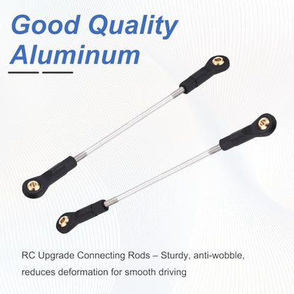 MECCANIXITY 2Pcs Adjustable Turnbuckles Camber Links, 129-139mm Turnbuckle Rod Steering Servo Linkage with M3 Ball Head Rod Ends for RC Car Replace Parts DIY - size: 129-139mm