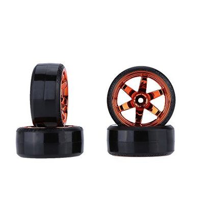 GoolRC 4PCS/Set 1/10 Drift Car Tires Hard Tyre Replacement for Traxxas HSP Tamiya HPI Kyosho On-Road Drifting Car (Gold) - color: Gold