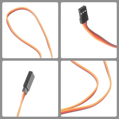 MERRYHAPY 10pcs 1m Servo Extension Lead Wire Cables for Futaba Sturdy Hard Plastic and Copper Wire Compatible Receiver Connection and Rc Car for Remote Control