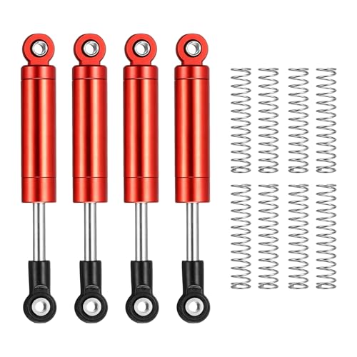 RC Shock Absorber (with Internal Spring Spare Springs), [for 1/10 RC Crawler ] - 66-81mm / Red / 4 Pcs - color: Red, size: 66-81mm